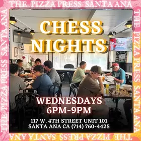 Wednesday Chess Nights! @ThePizzaPress_DTSA